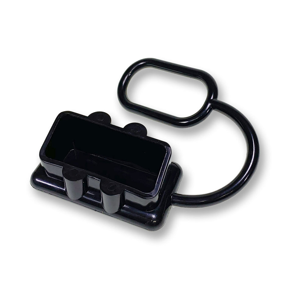 Rubber Dust Cover for 175amp Anderson Plugs, featuring a black ring design, suitable for protecting connectors and adapters in commercial trailer applications.