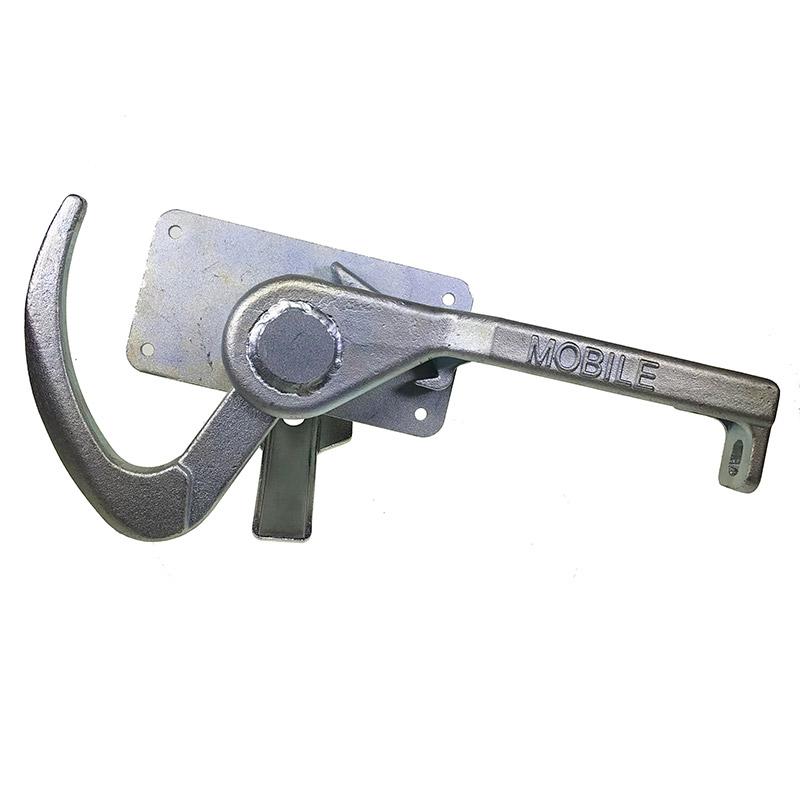 Maximum Security Lifeguard Lock with Internal Release; metal tool featuring a screwdriver and lever, designed for mobile doors, ideal for commercial trailers.