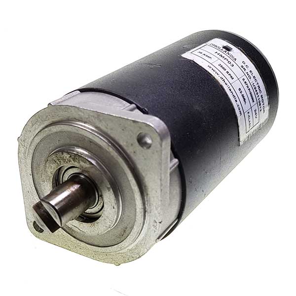 Motor 500w 24V, black and silver electric motor, suitable for commercial trailer applications, emphasizing high-performance and reliability for Nationwide Trailer Parts Ltd.