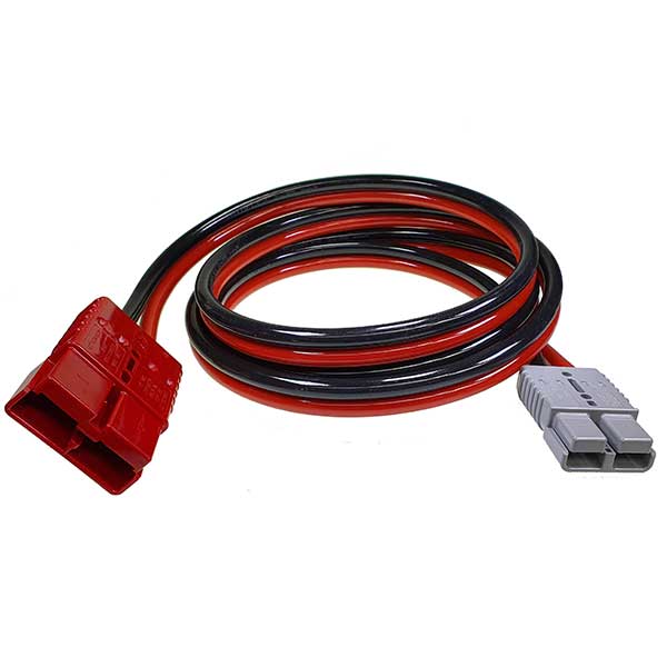 3mtr Anderson Lead with 175amp to 350amp plugs, featuring a red electrical connector and black wires, ideal for commercial trailer and vehicle applications.