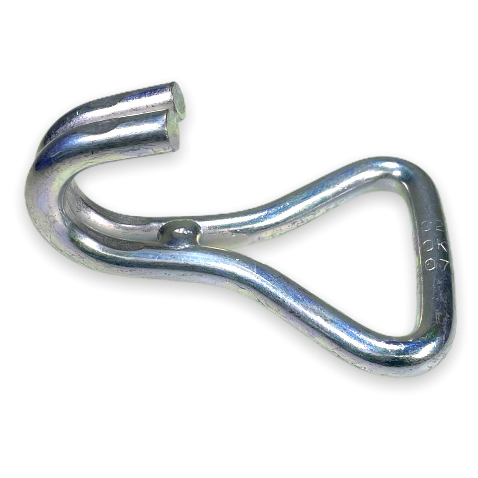 50mm Claw Hook in bichromated steel, designed for 2,000kg load capacity. Close-up view highlights the sturdy metal construction and hook design.