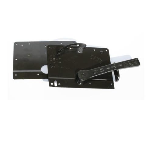 Type 70 Door Lock for Whiting Shutter Doors, featuring a sturdy black metal latch and handle, designed for commercial trailers.