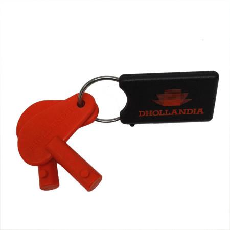 Dhollandia Tail Lift Keys (E2047) featuring a distinctive design, essential for isolation switch operation on tail lifts.