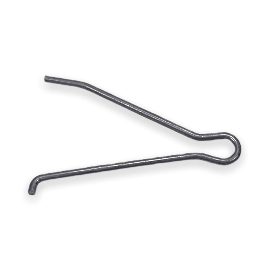 Lawrence David Curtain Buckle Pin (CS-096), 77mm, detailed close-up showcasing the metal hook and nail features, ideal for commercial trailer curtain systems.