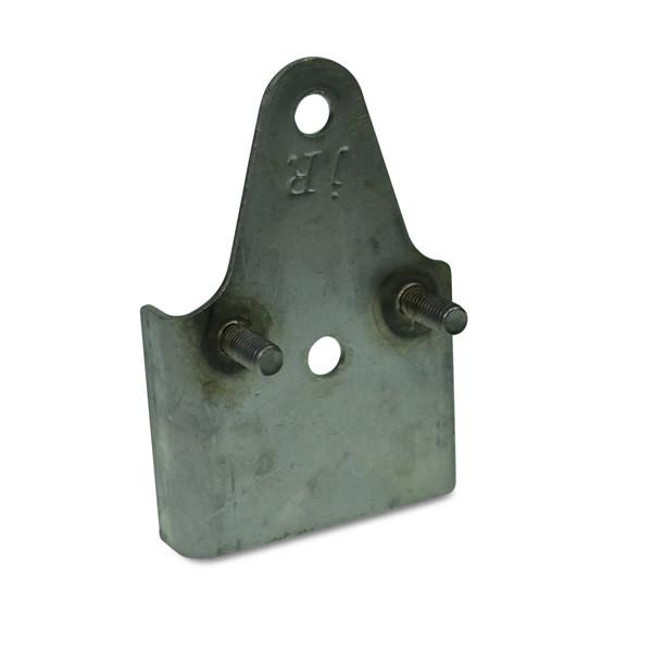 Left Hand (N/S) Lozenge Bracket for Whiting Shutter Doors, featuring a metal plate with screws, ideal for Excel Insulated systems.