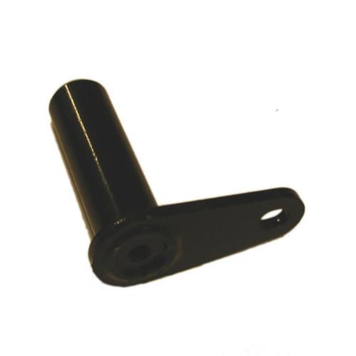 Pin ø25x83mm - 50cc for Dhollandia Tail Lifts, featuring a black metal design with precision holes, ideal for commercial trailer applications.