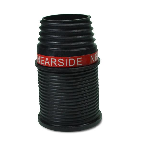 Nearside Cable Drum for Whiting Shutter Doors, featuring a black cylindrical design with a distinctive red band, ideal for commercial trailer applications.