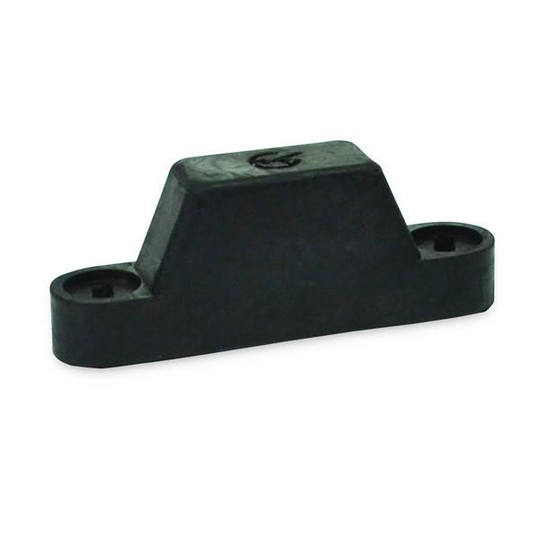 Black buffer for Ratcliff Palfinger Taillifts, featuring a logo, designed with multiple holes for functionality.