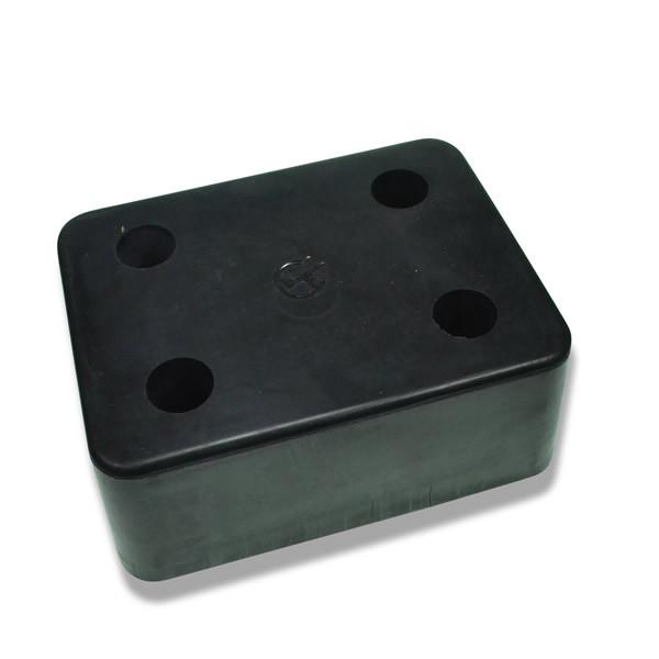 Heavy Duty Buffer measuring 200mm x 150mm x 82mm, featuring multiple holes for secure fitting, suitable for large commercial trailers and vehicles.