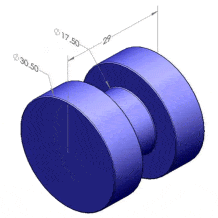 Blue Bobbin (29mm x 30.5mm) designed for curtain side vehicles, featuring a circular shape with precise markings for secure fitment.