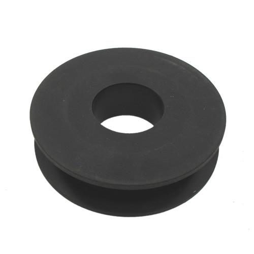 Ross & Bonnyman Beam Pulley, a black circular component, essential for heavy-duty transport applications, featuring a central hole for integration into commercial trailer systems.