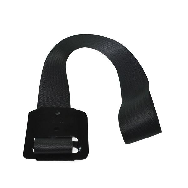 Pull Strap for Whiting Shutter Doors with a black belt and buckle, designed for secure and reliable use in commercial trailers and vehicles.