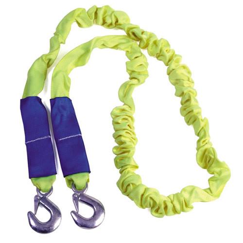 Tow Straps with safety hooks at both ends, designed to absorb shocks and prevent damage. Suitable for vehicles up to 2.0 Tonnes, 4.0 metres long.