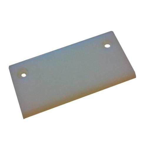 Front Wear Pad RQ500Kg, a white rectangular component with multiple holes, designed for commercial trailer protection and durability.