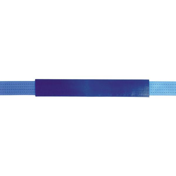 PVC Wear Sleeves for 50mm load restraint straps, shown in blue design, 400mm length, suitable for internal straps, lashings, and webbing.